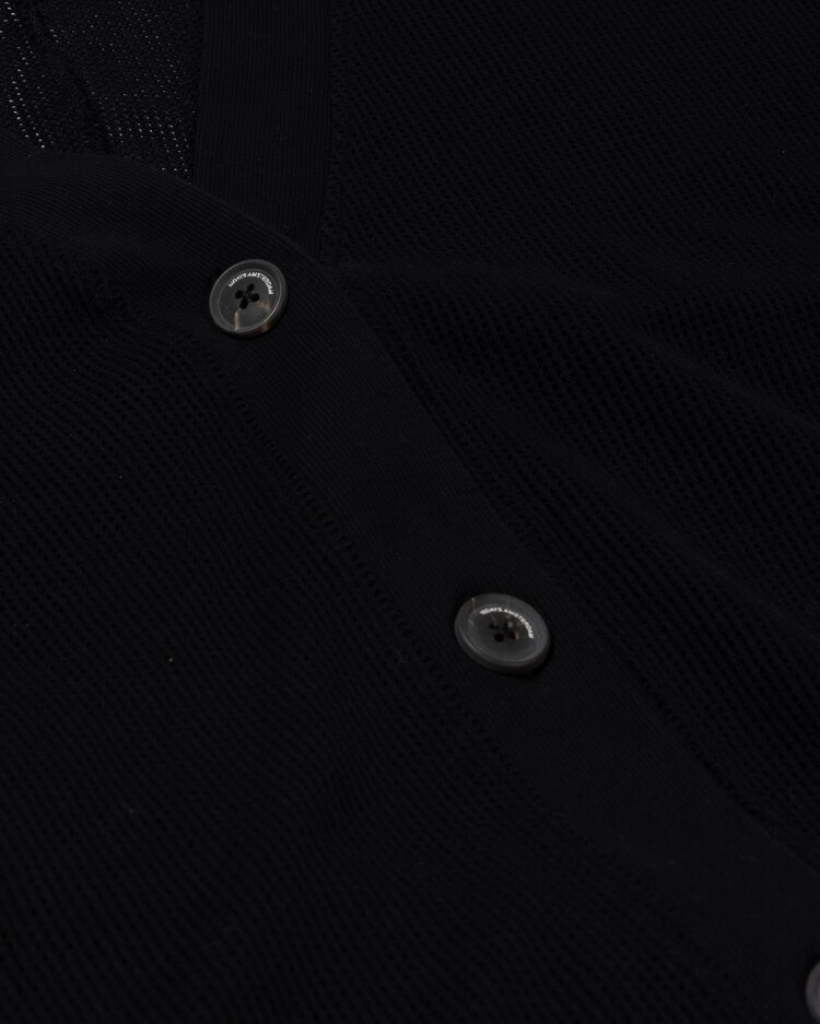 10DAYS V-neck cardigan mesh black 10Days