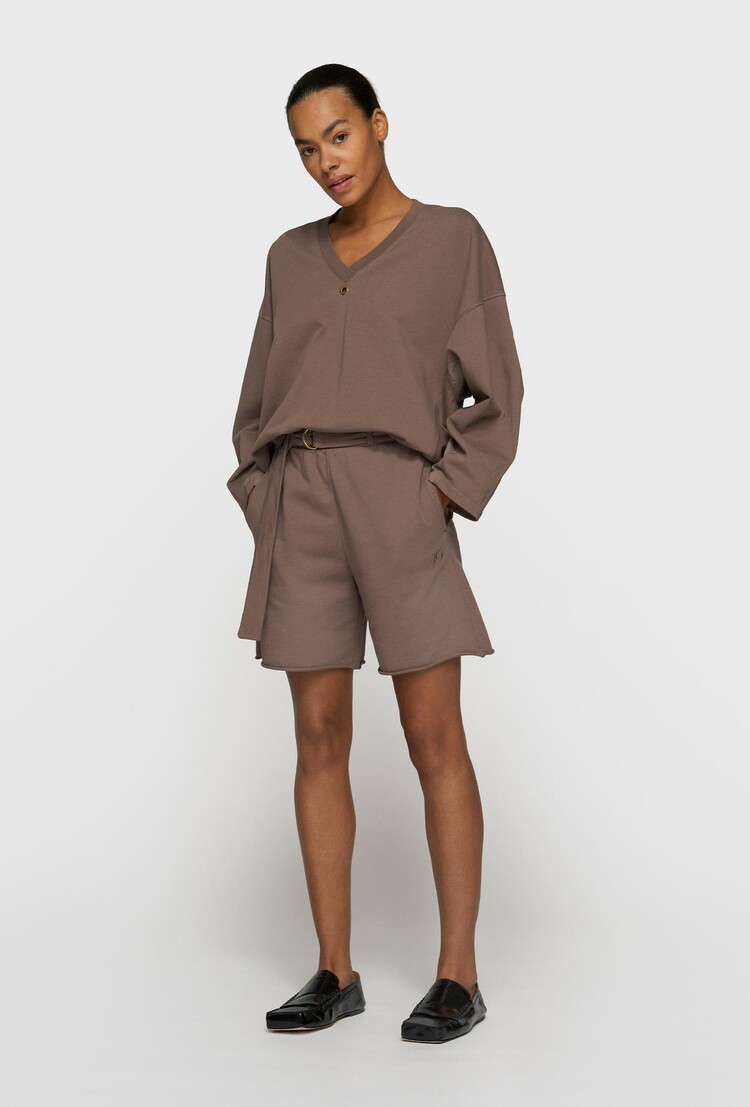 10DAYS Sweater v-neck fleece moonrock 10Days