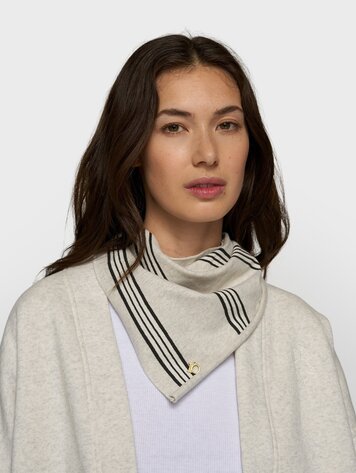 10DAYS Bandana stripes ecru