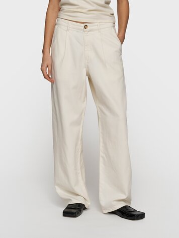10DAYS Soft twill pants ecru