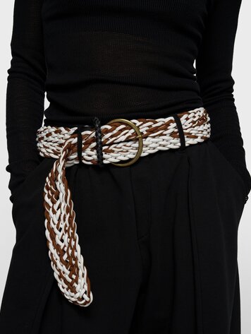 10DAYS Braided belt deep brown