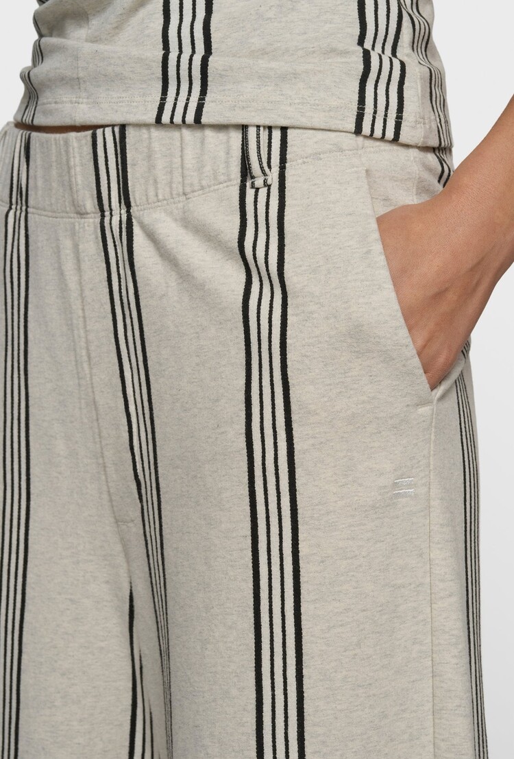 10DAYS Wide leg jogger stripes soft white melee 10Days