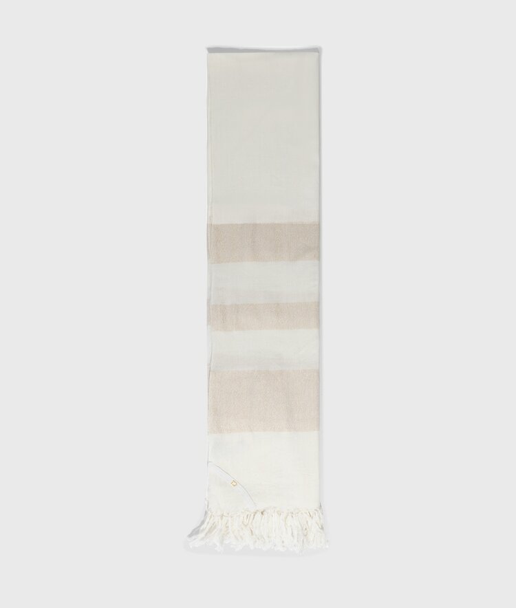 10DAYS Scarf cotton lurex ecru 10Days