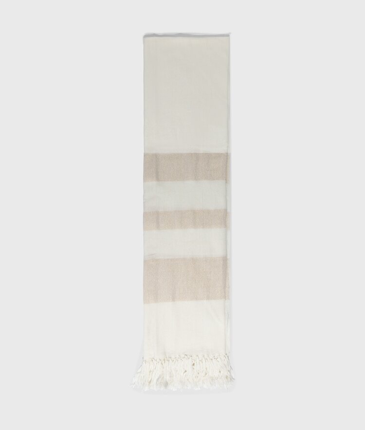 10DAYS Scarf cotton lurex ecru 10Days