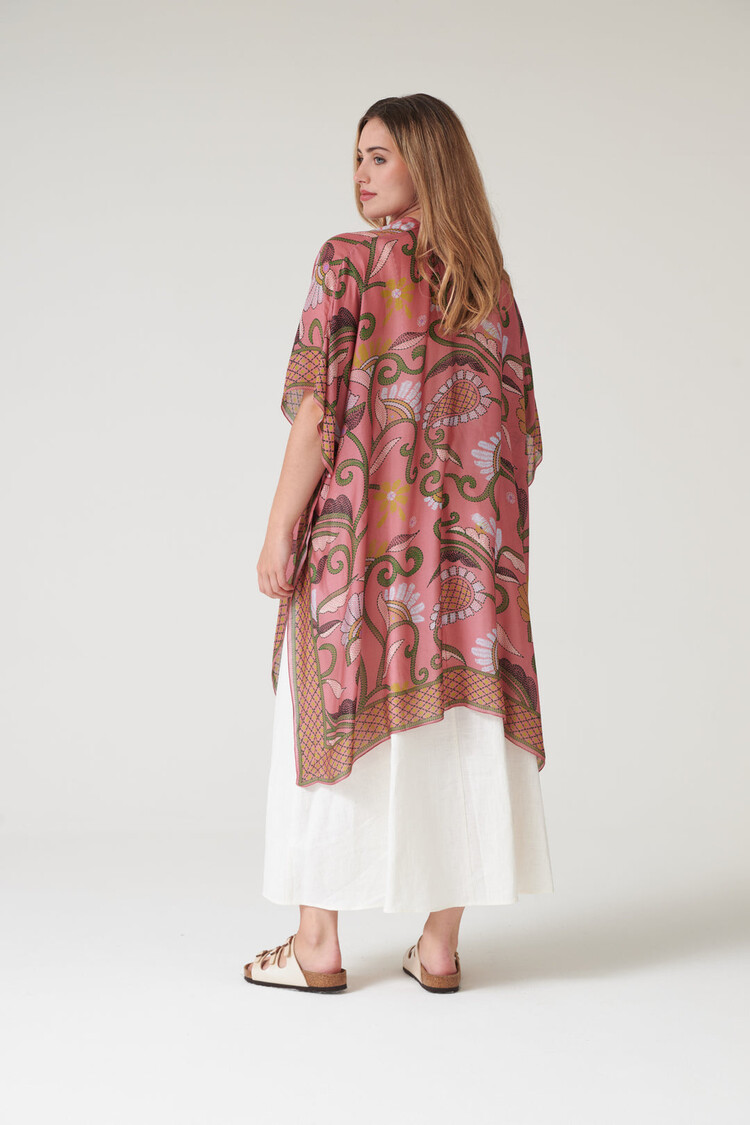 One Hundred Stars Throwover Giant Kantha Dusk Pink One Hundred Stars