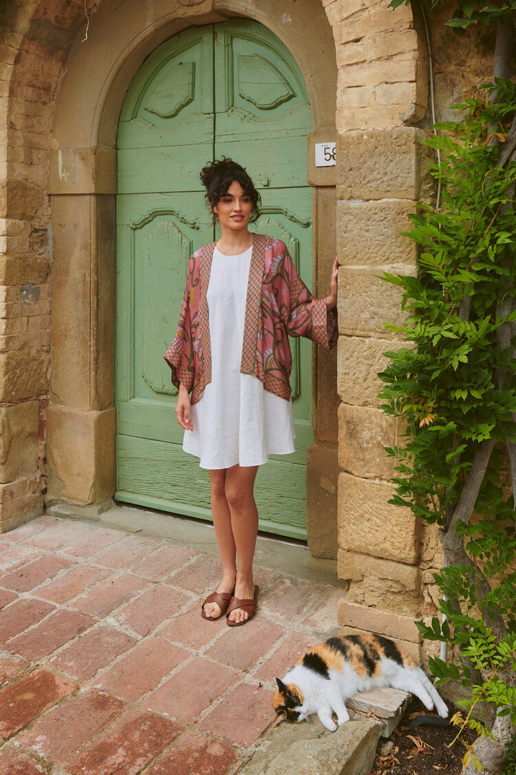 One Hundred Stars Kimono Giant Kantha Dusk One Hundred Stars