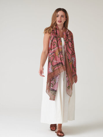 One Hundred Stars Scarf Giant Kantha Dusk