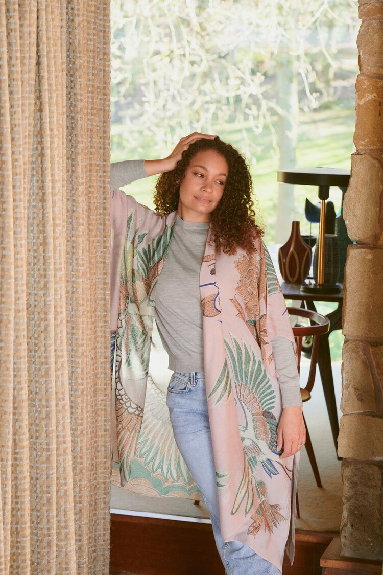 One Hundred Stars Throwover Crane Plaster Pink One Hundred Stars