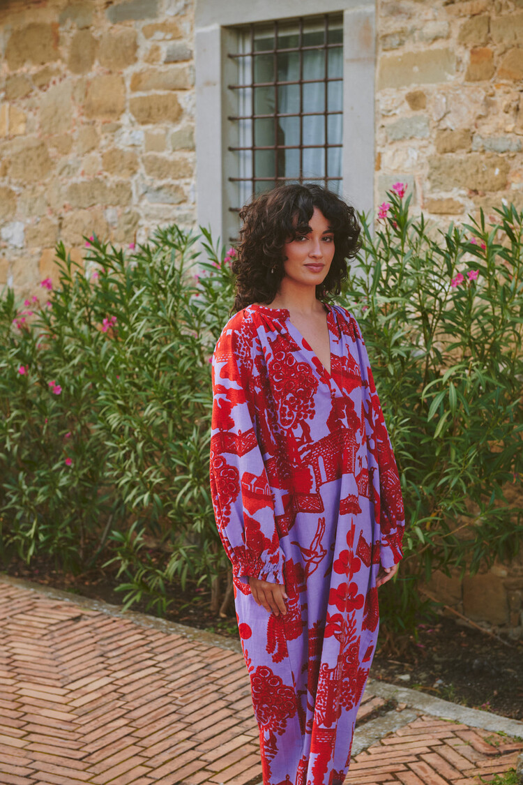 One Hundred Stars Raglan Dress Giant Willow Violet One Hundred Stars