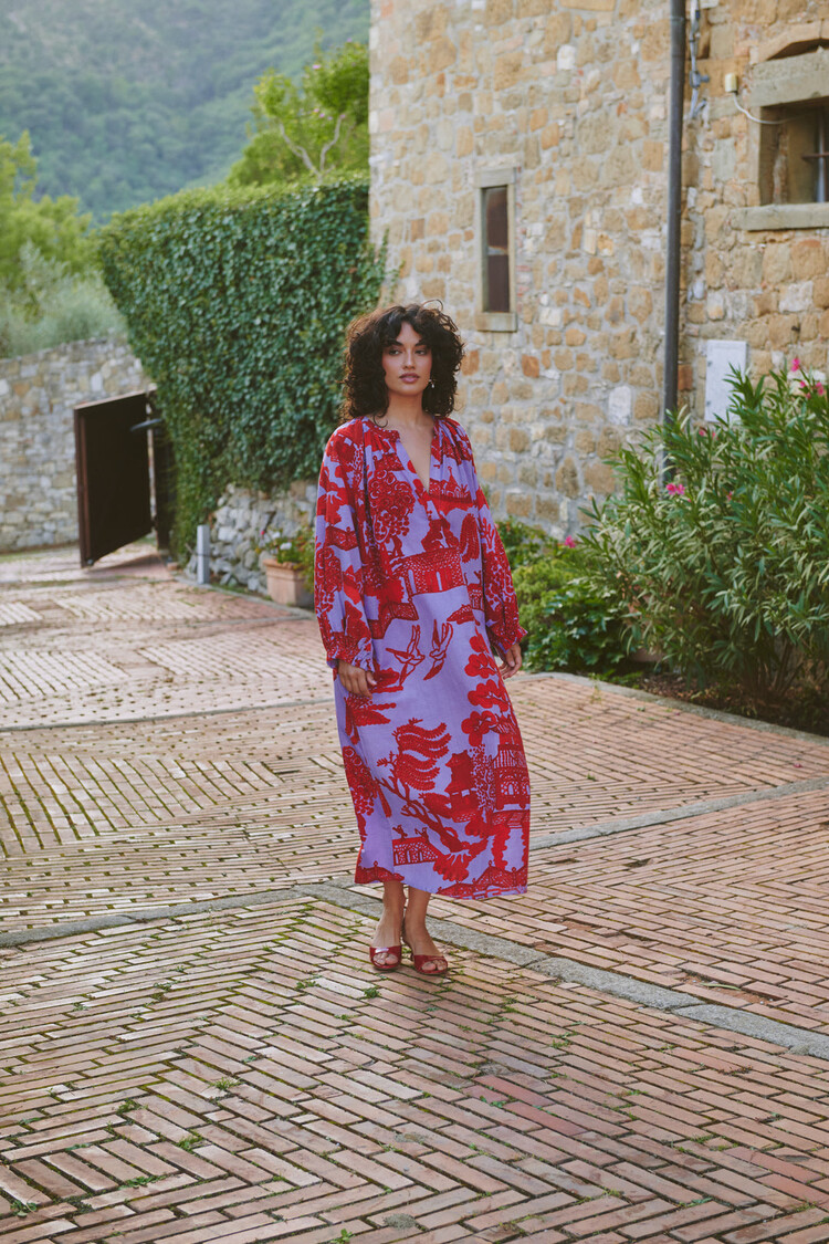 One Hundred Stars Raglan Dress Giant Willow Violet One Hundred Stars