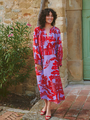 One Hundred Stars Raglan Dress Giant Willow Violet