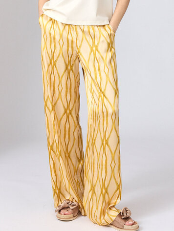 Corel Amsterdam Nola pants shine sabbia banana