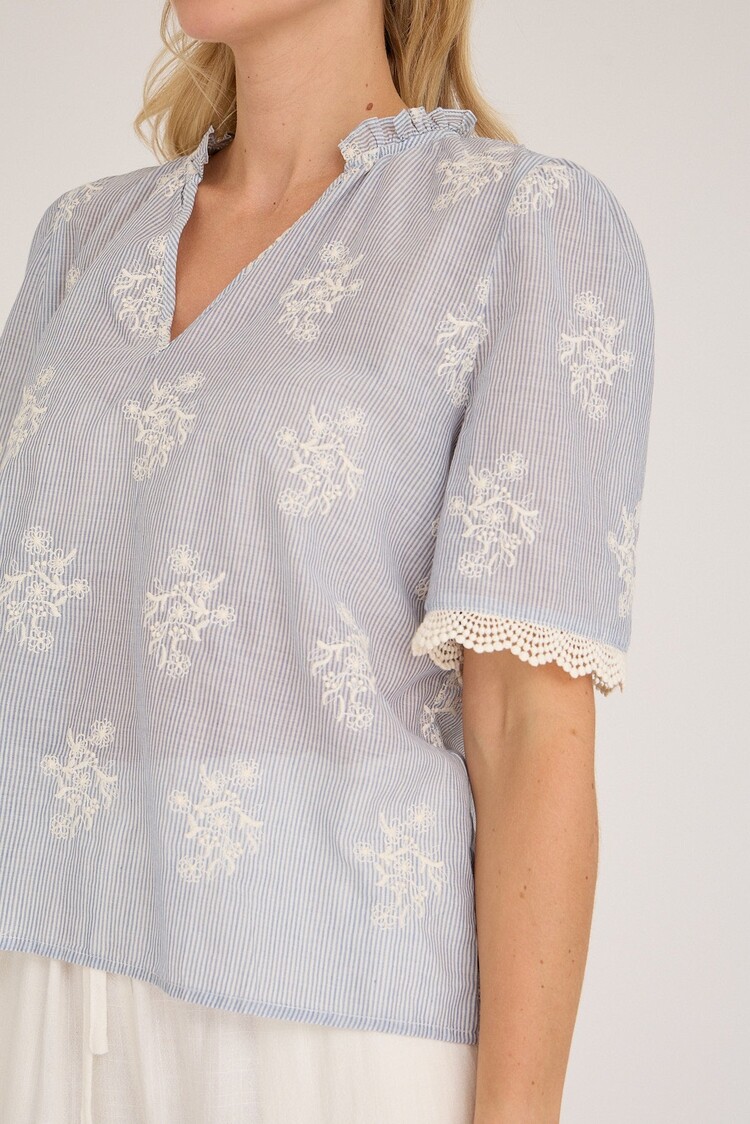 A-View Conni blouse blue/white A-View