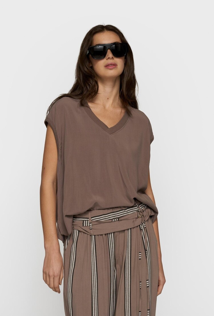 10DAYS V-neck top viscose moonrock 10Days