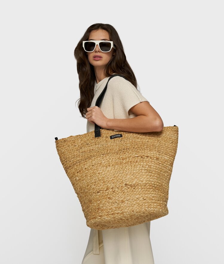 10DAYS Jute bag beach white 10Days