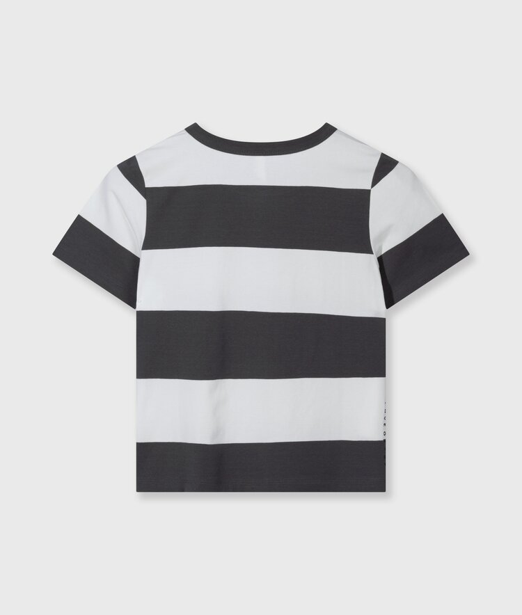 10DAYS Petite tee stripes white/brownish grey 10Days