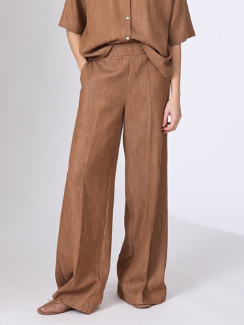 Corel Amsterdam Lior pants wide lyocell tabacco