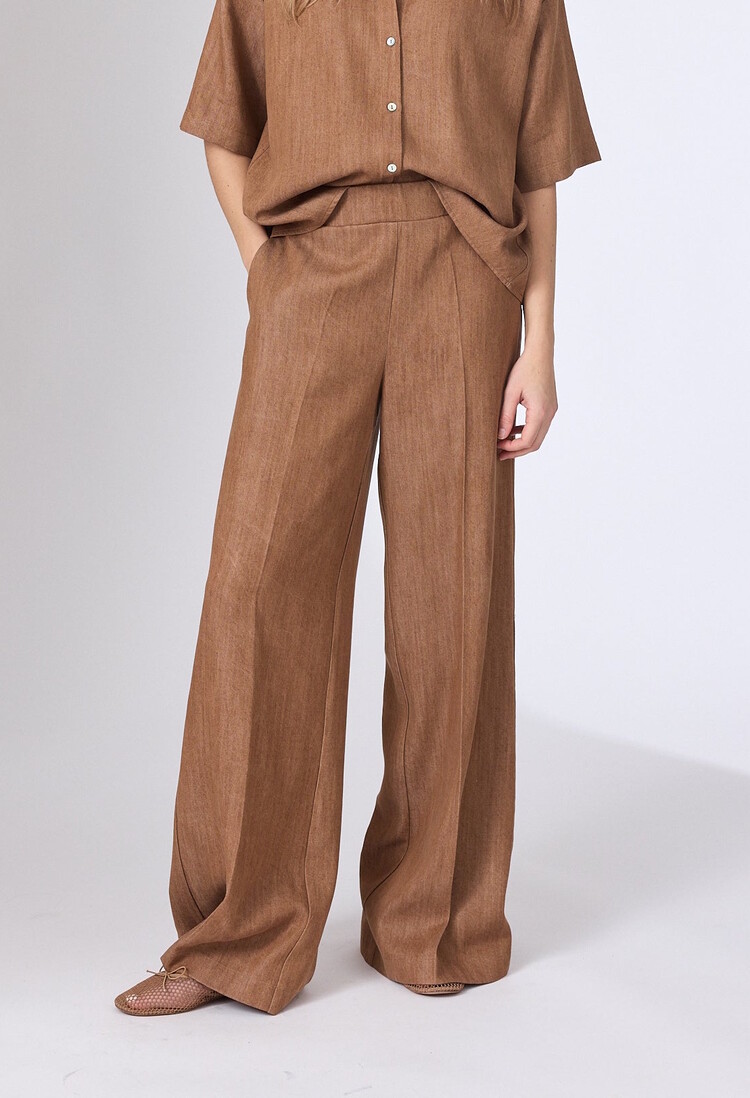 Corel Amsterdam Lior pants wide lyocell tabacco Corel