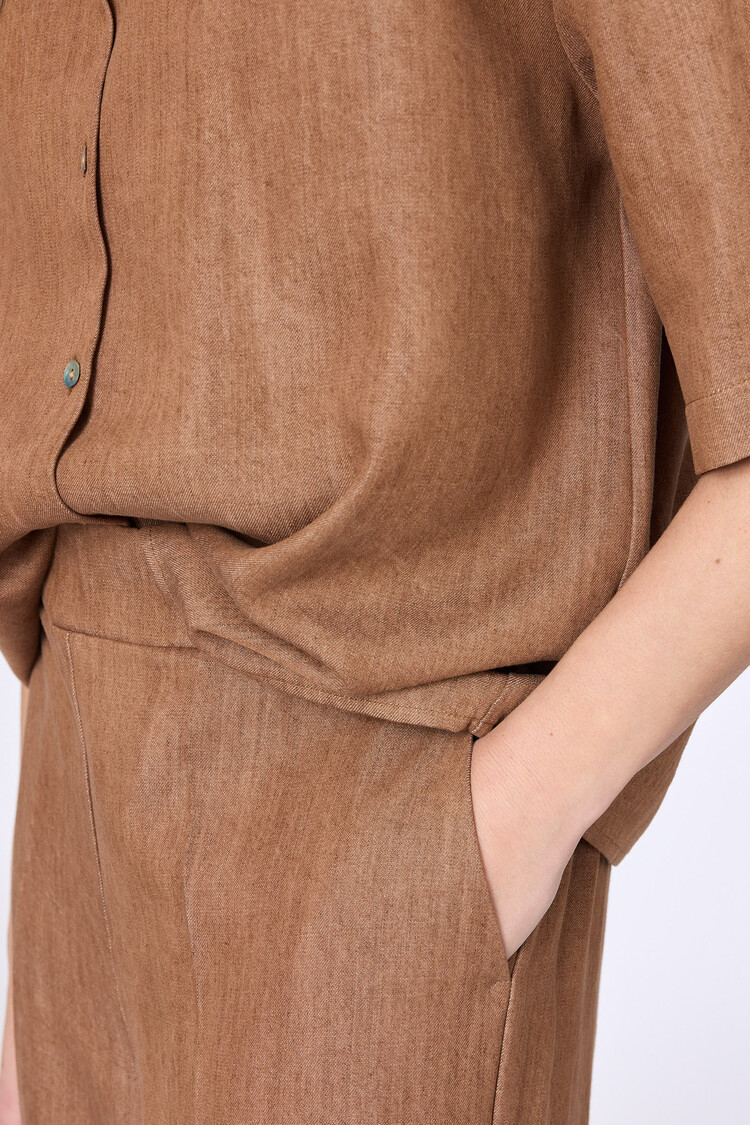 Corel Amsterdam Mila blouse lyocell tabacco Corel