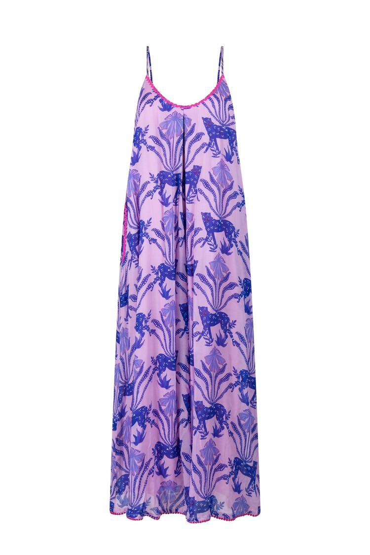 Place du Soleil Jurk S26-314 lila / blauw Place du Soleil