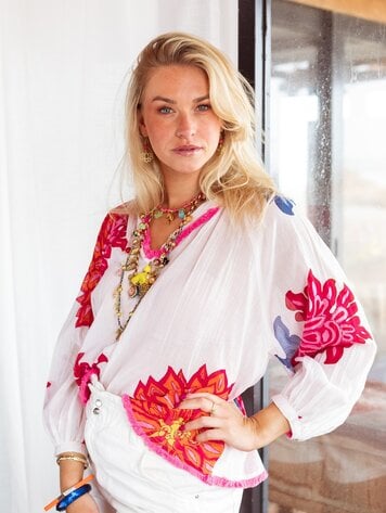 Place du Soleil Blouse S26-425 wit