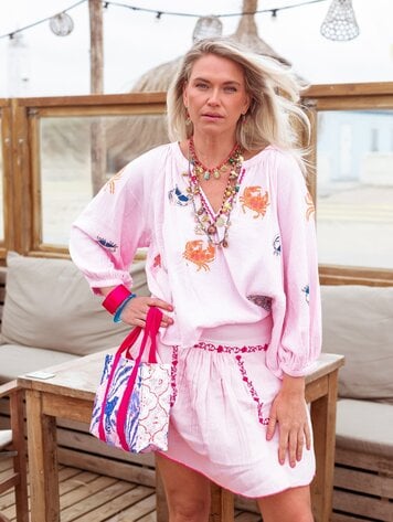 Place du Soleil Blouse S26-451 roze