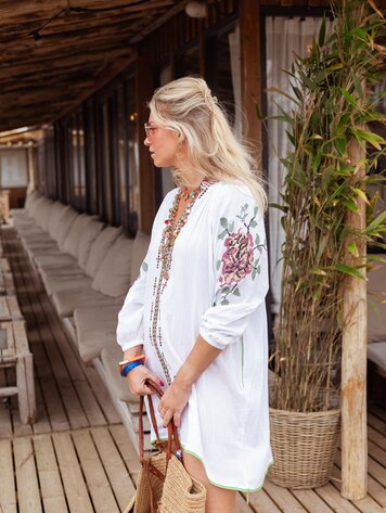 Place du Soleil Tuniek jurk S26-455 wit