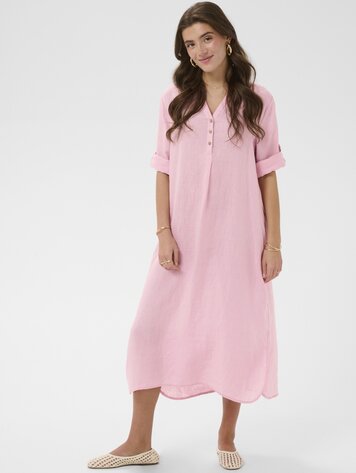 Cream Bellis caftan dress pink nectar