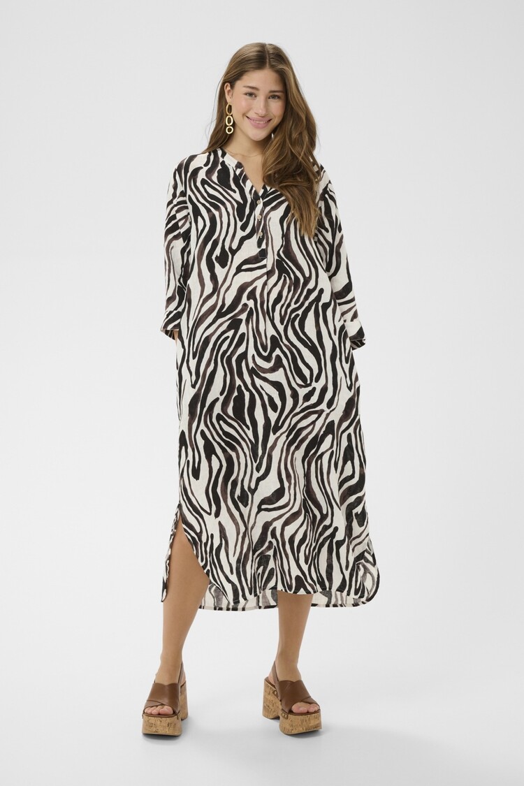 Cream CRBellis caftan dress black white animal Cream