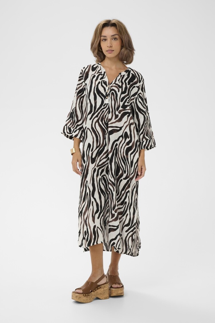 Cream CRBellis caftan dress black white animal Cream