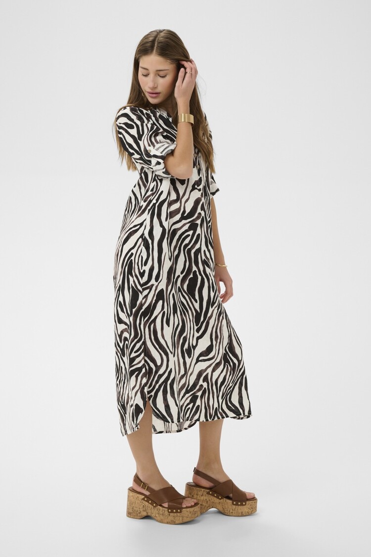 Cream CRBellis caftan dress black white animal Cream