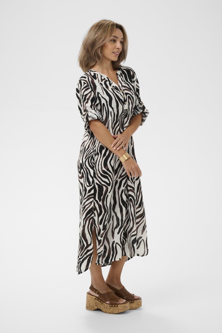 Cream CRBellis caftan dress black white animal Cream
