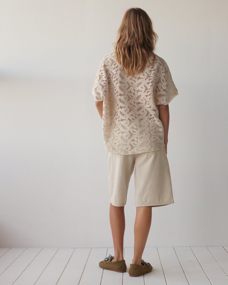 Summum Woman Bermuda shorts coloured denim ivory Summum Woman