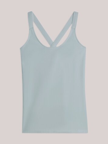 Summum Woman Top crossband basics glacier blue