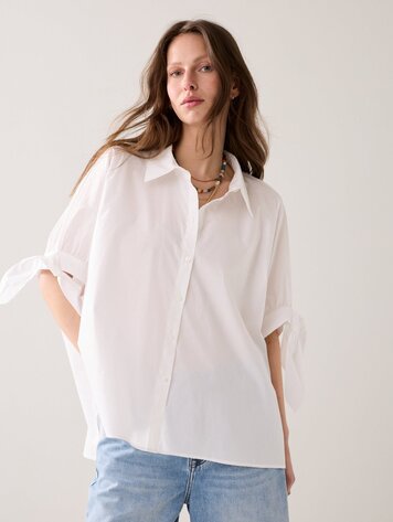 Summum Woman Blouse crispy poplin off white