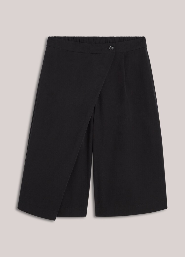 Summum Woman Wrap shorts cotton black Summum Woman