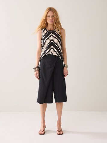 Summum Woman Wrap shorts cotton black