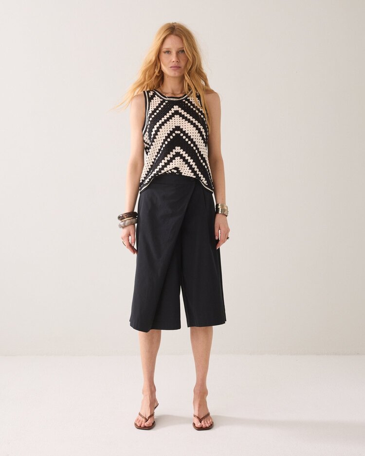 Summum Woman Wrap shorts cotton black Summum Woman