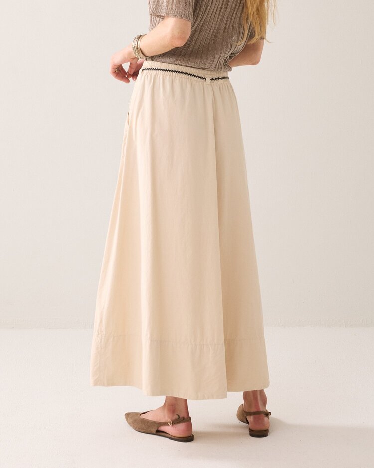 Summum Woman Skirt breezy cotton canvas pebble beige Summum Woman
