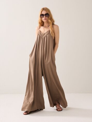 Summum Woman Jumpsuit silky touch dark clay