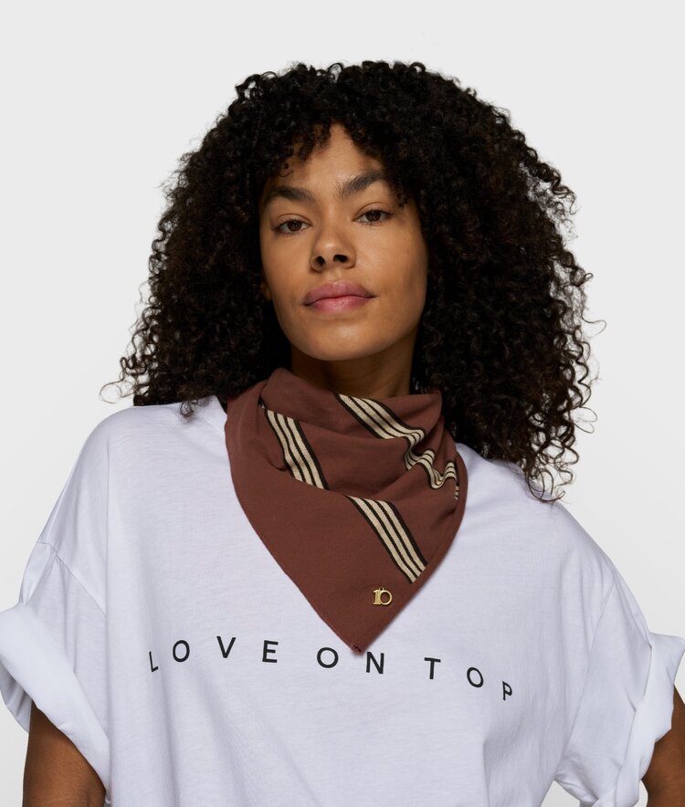 10DAYS Bandana stripes deep brown 10Days