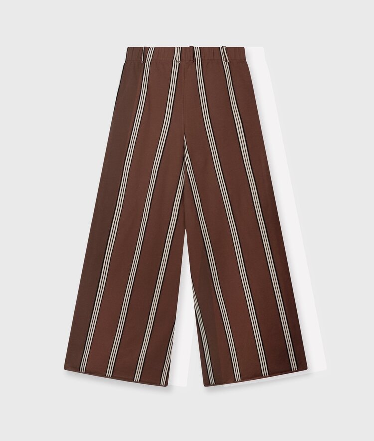 10DAYS Wide leg jogger stripes deep brown 10Days