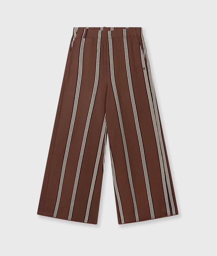 10DAYS Wide leg jogger stripes deep brown 10Days