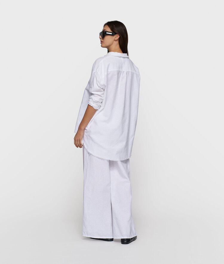 10DAYS Cotton linen blouse white 10Days