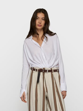 10DAYS Wrap blouse white