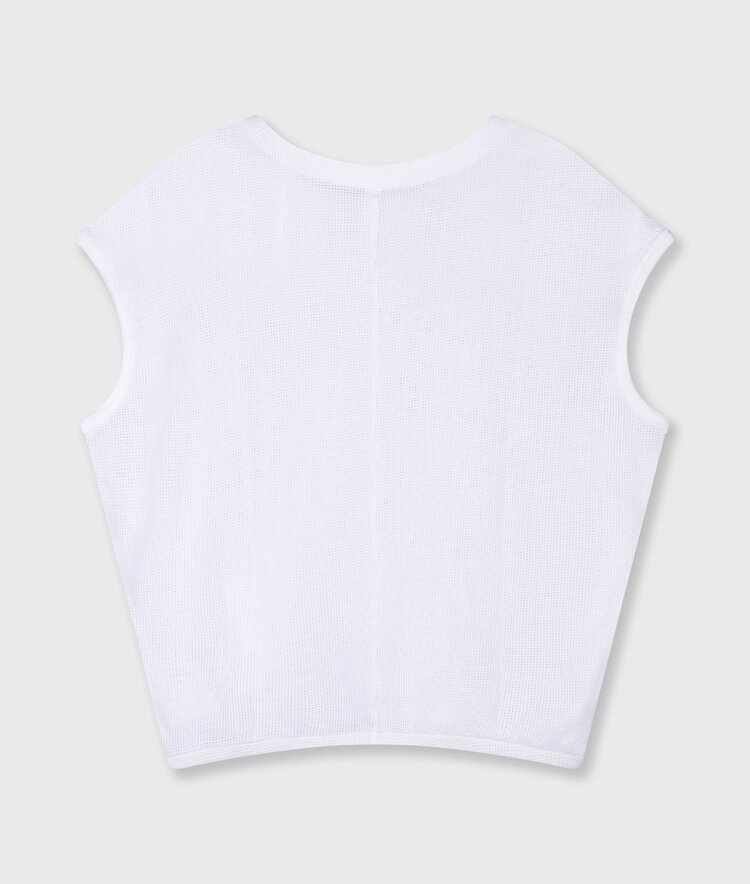 10DAYS Balloon top mesh white 10Days