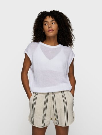 10DAYS Balloon top mesh white