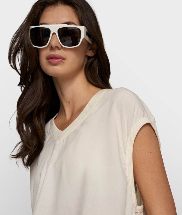 10DAYS V-neck top viscose soft vanilla 10Days