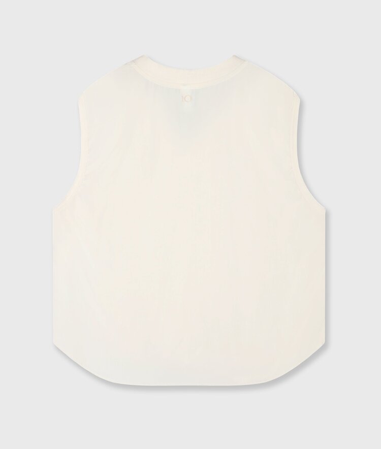 10DAYS V-neck top viscose soft vanilla 10Days