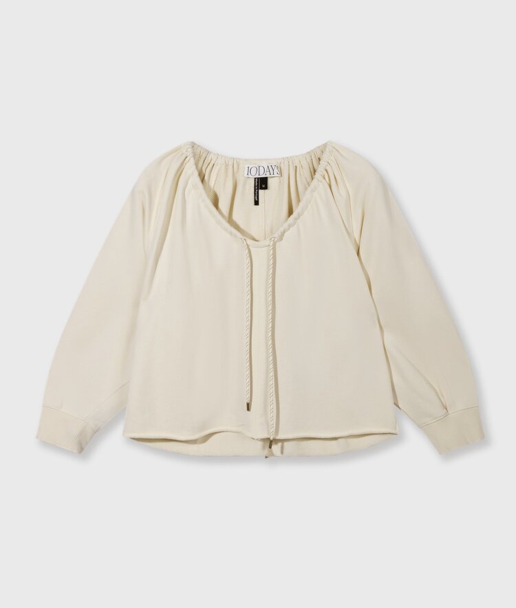 10DAYS LA sweater gathering soft vanilla 10Days